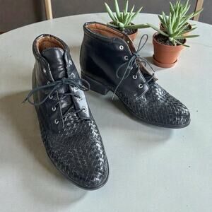 Ariat Tassel Lace Up Black Leather Ankle Boots Booties 12221 Womens 10 B EUC